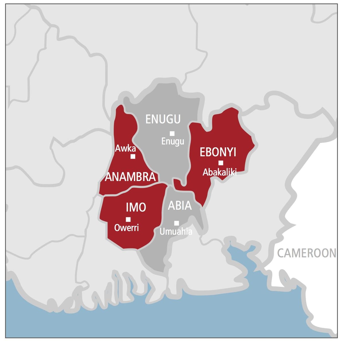 Ramani ya afrika ya mashariki ya nigeria