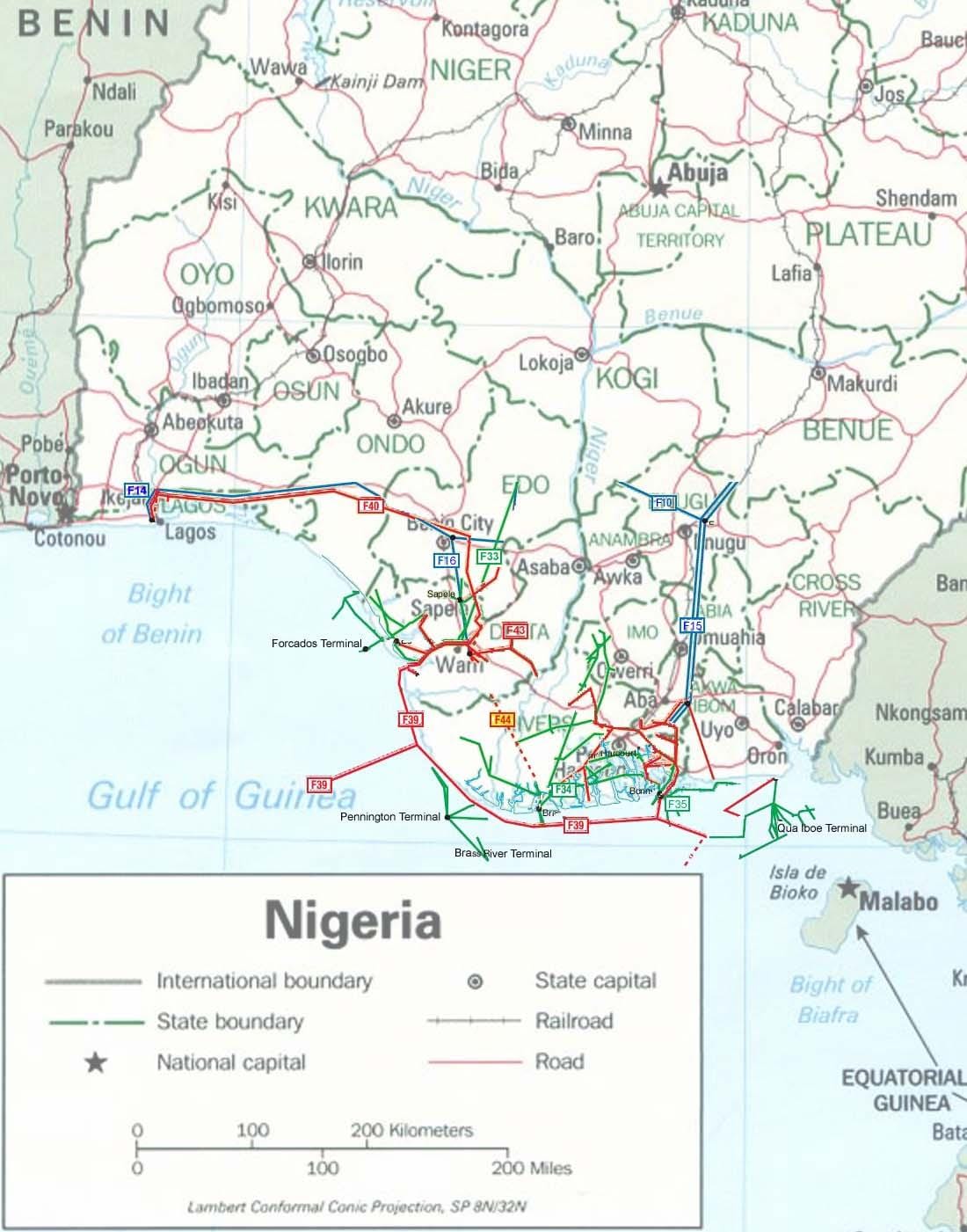 Ramani ya nigeria bomba 