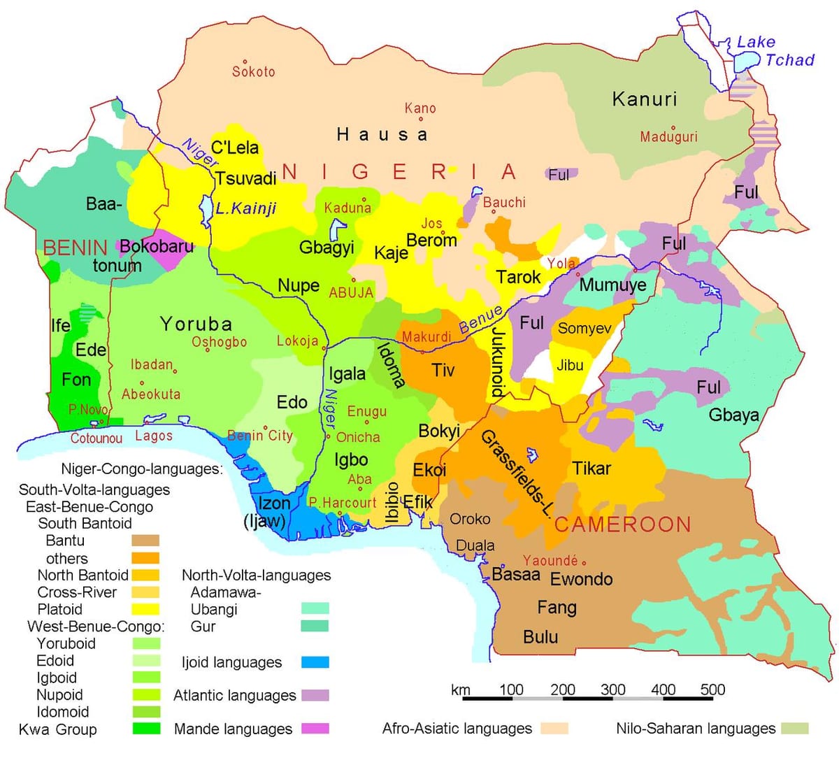 nigeria lugha ya ramani