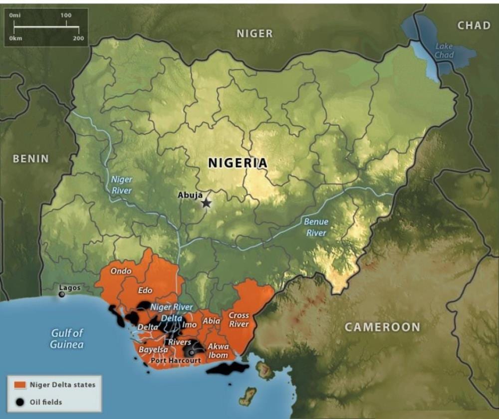 Ramani ya nigeria mafuta