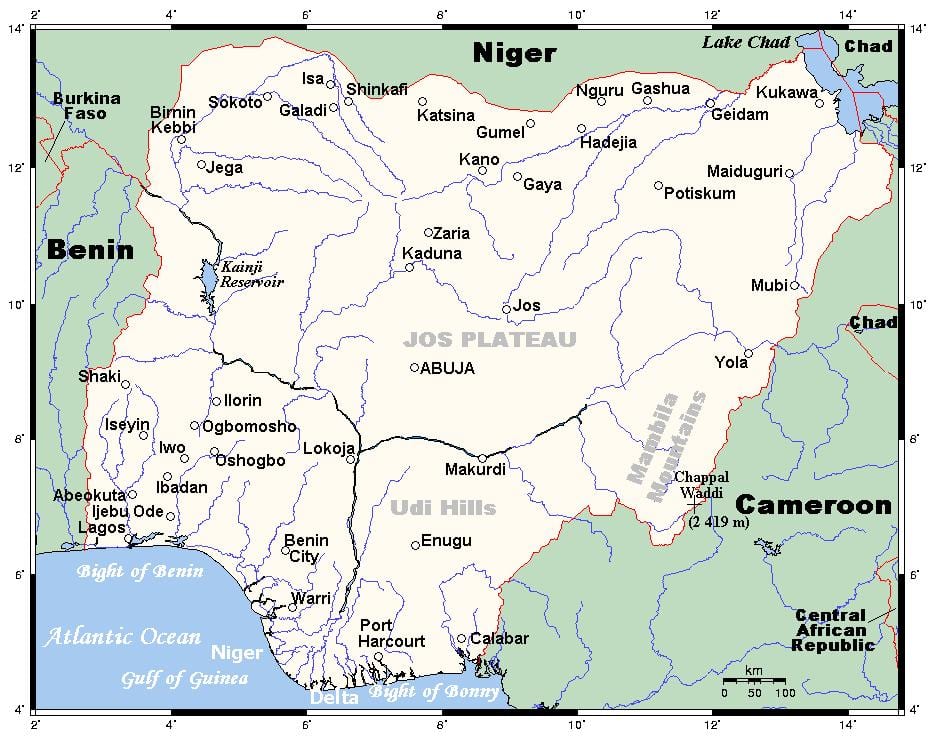 mito katika nigeria ramani