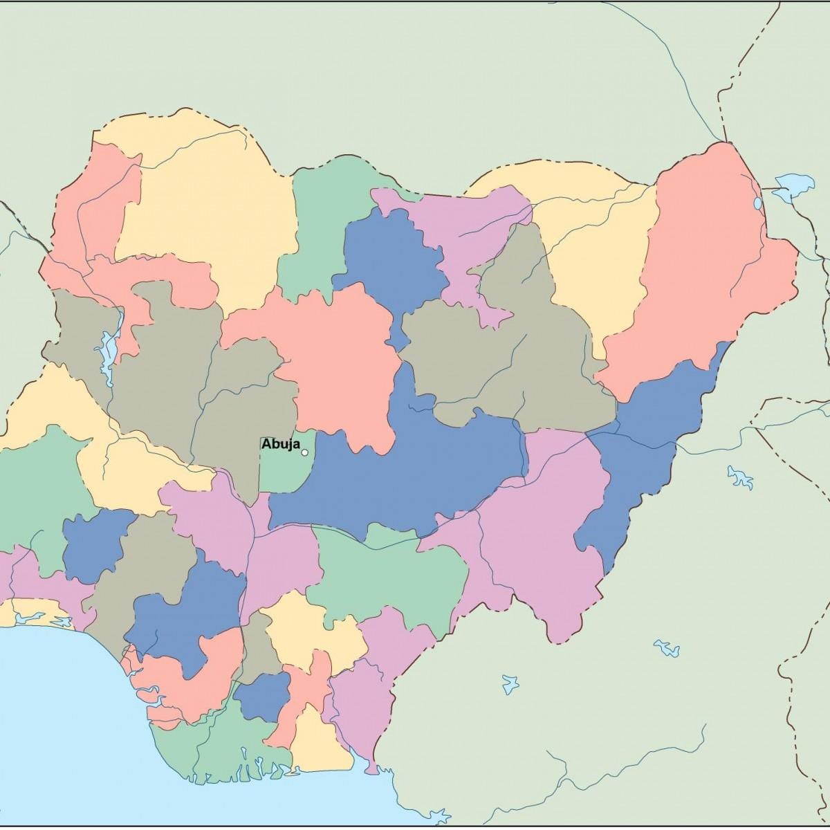 Ramani ya nigeria vector