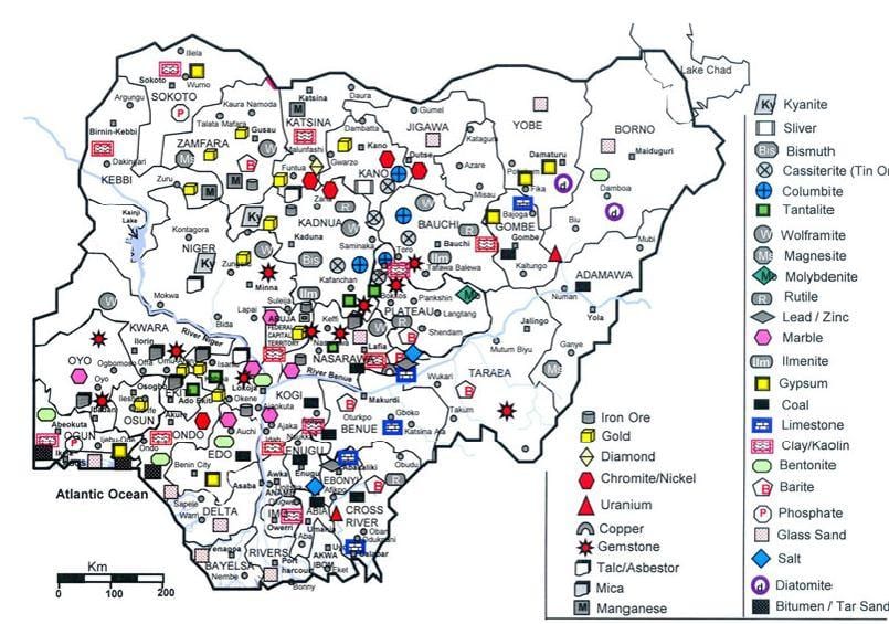 madini ramani ya nigeria