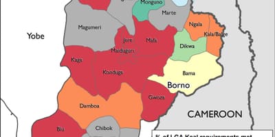 Ramani ya kaskazini mashariki ya nigeria