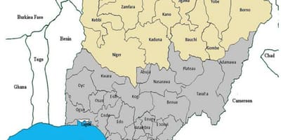 Ramani ya kaskazini mwa nigeria na mataifa