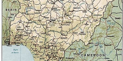 Kijiografia ramani ya nigeria