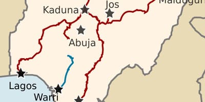 Ramani ya nigeria kuonyesha reli ya mistari