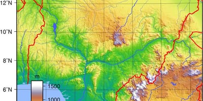 Ramani ya nigeria topographic